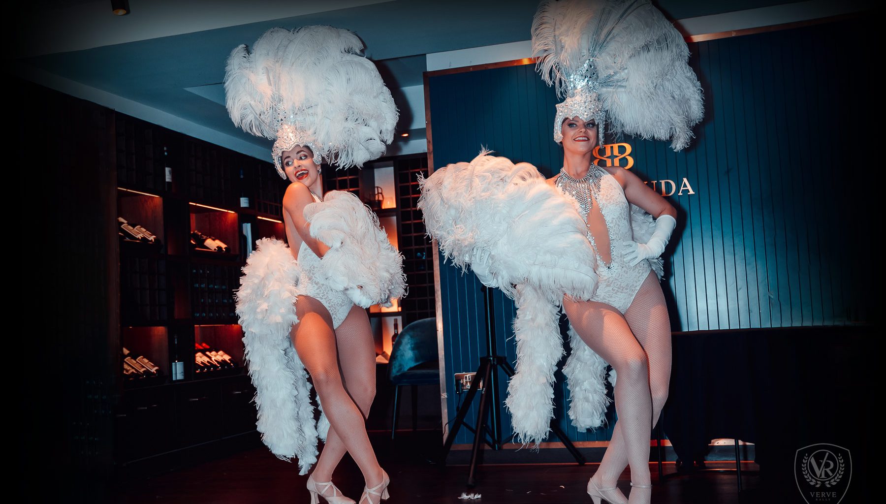 Showgirls performing at Verve Rally social - Barracuda Club London